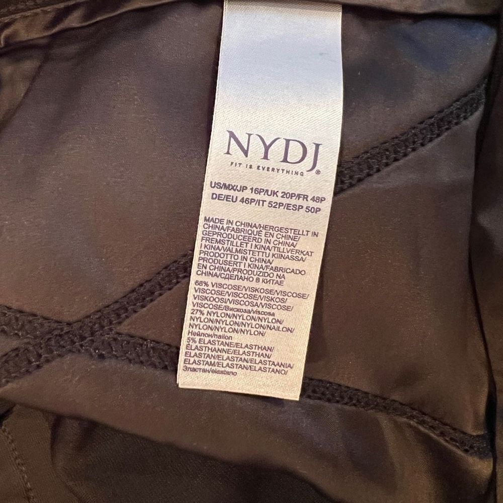 NYDJ Petite Ponte Trouser Black Size 16P - Picture 9 of 12